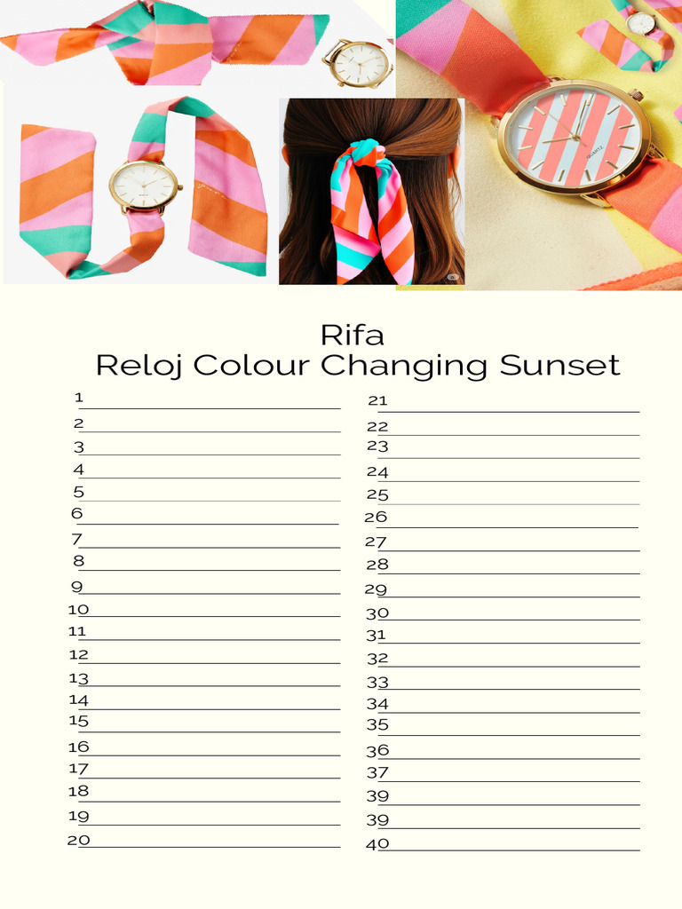 rifa números reloj | PDF