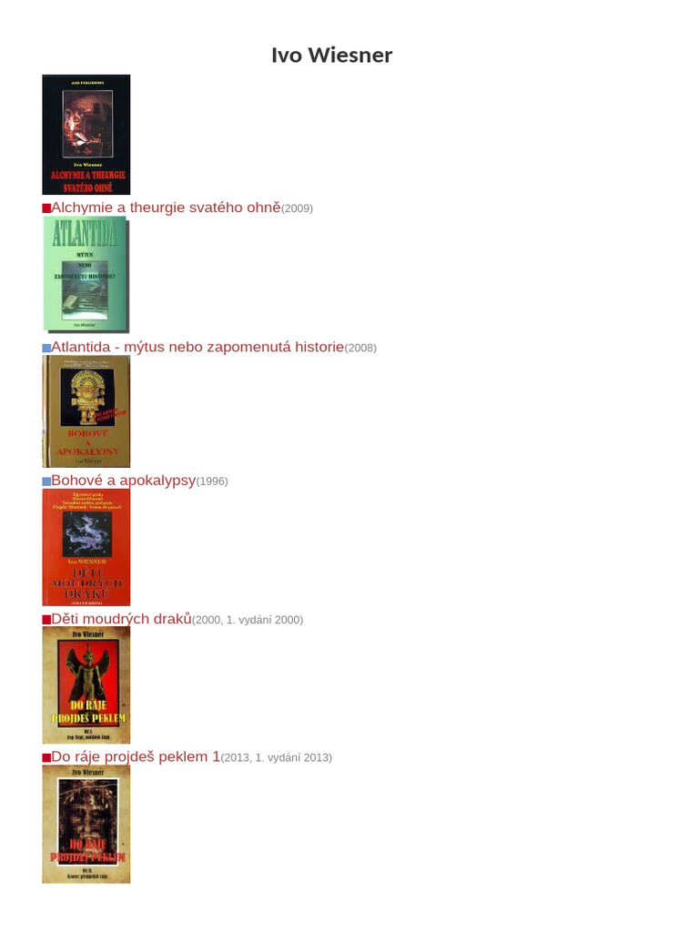 Ivo Wiesner - Prehled Knih | PDF