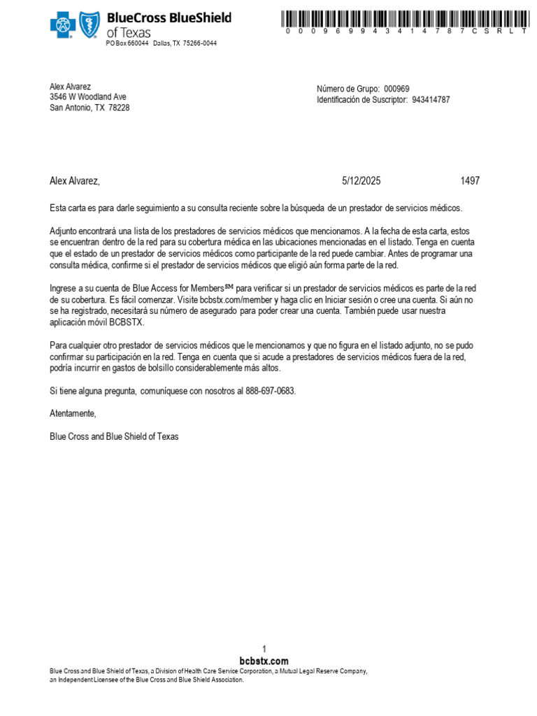 Scribe Letter 1 - 05122025120827 | PDF | Ophthalmology | Hospital