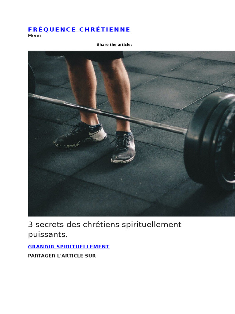 Secrets de la puissance spirituelle chrétienne | PDF | Dieu | Saint-Esprit