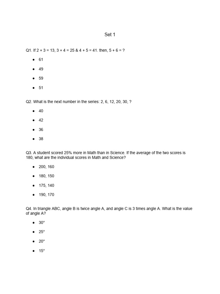 Logic and Math Problem Set | PDF