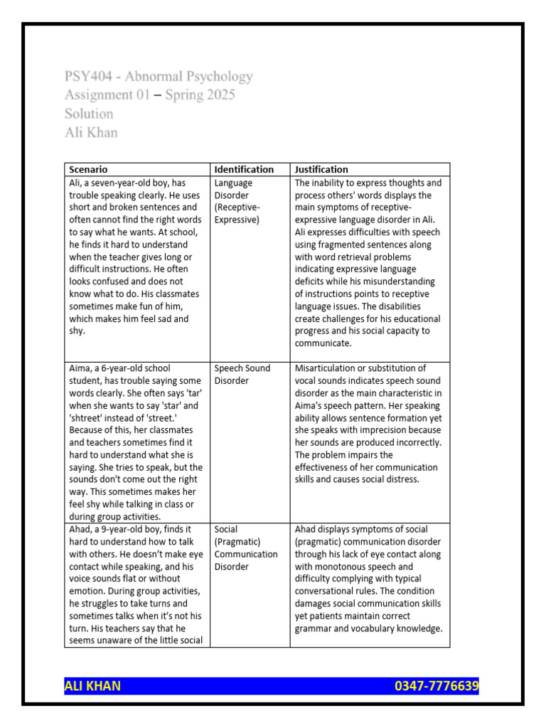 Child Language Disorders Analysis | PDF | Stuttering | Fluency