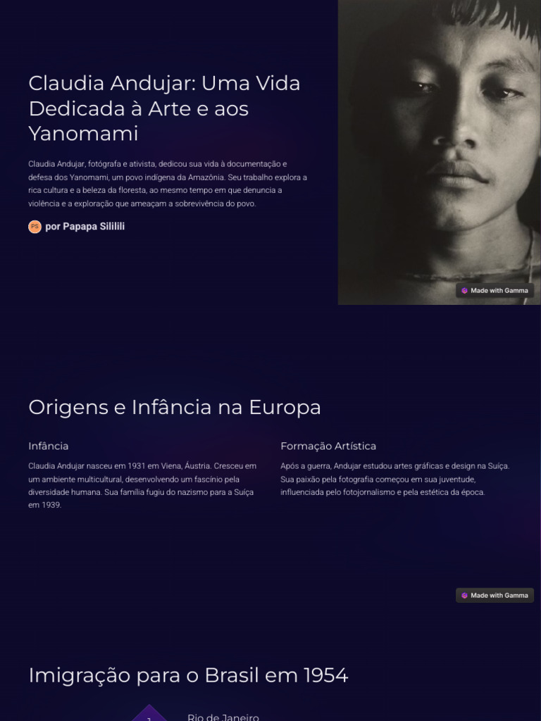 Claudia Andujar Uma Vida Dedicada A Arte e Aos Yanomami | PDF
