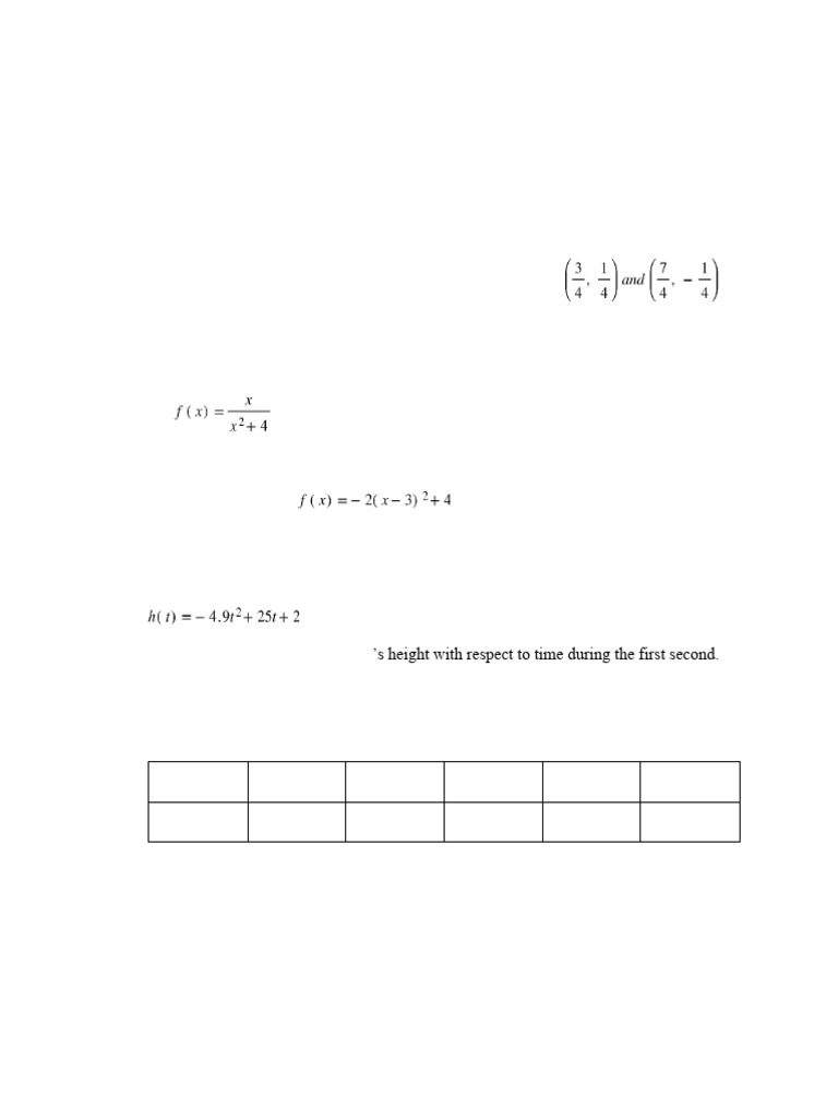 Graphical Calculus Practice Questions | PDF