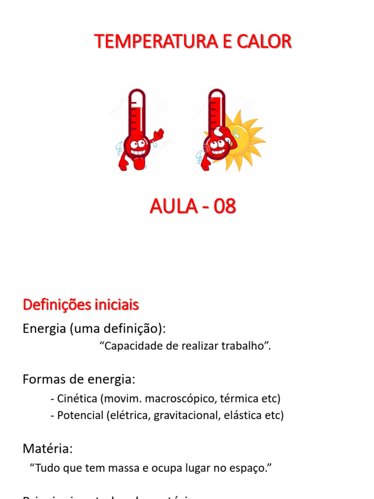 Conceitos de Calor e Temperatura | PDF | Calor | Transferência de calor