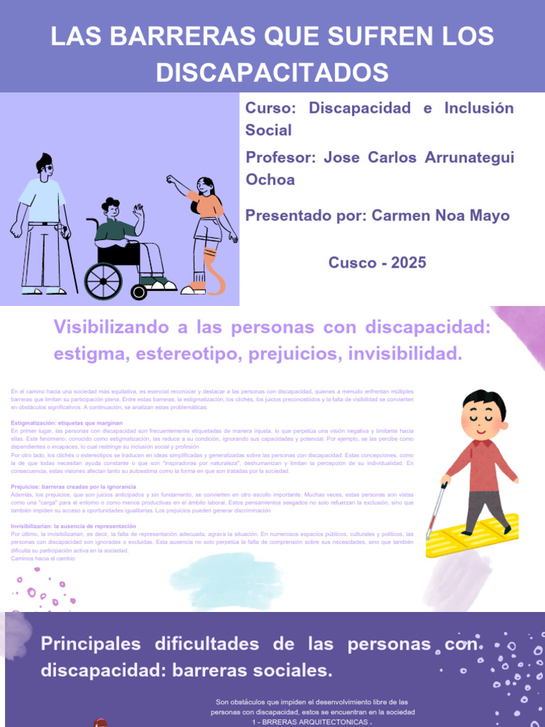 Barreras Sociales para Personas con Discapacidad | PDF | Invalidez ...