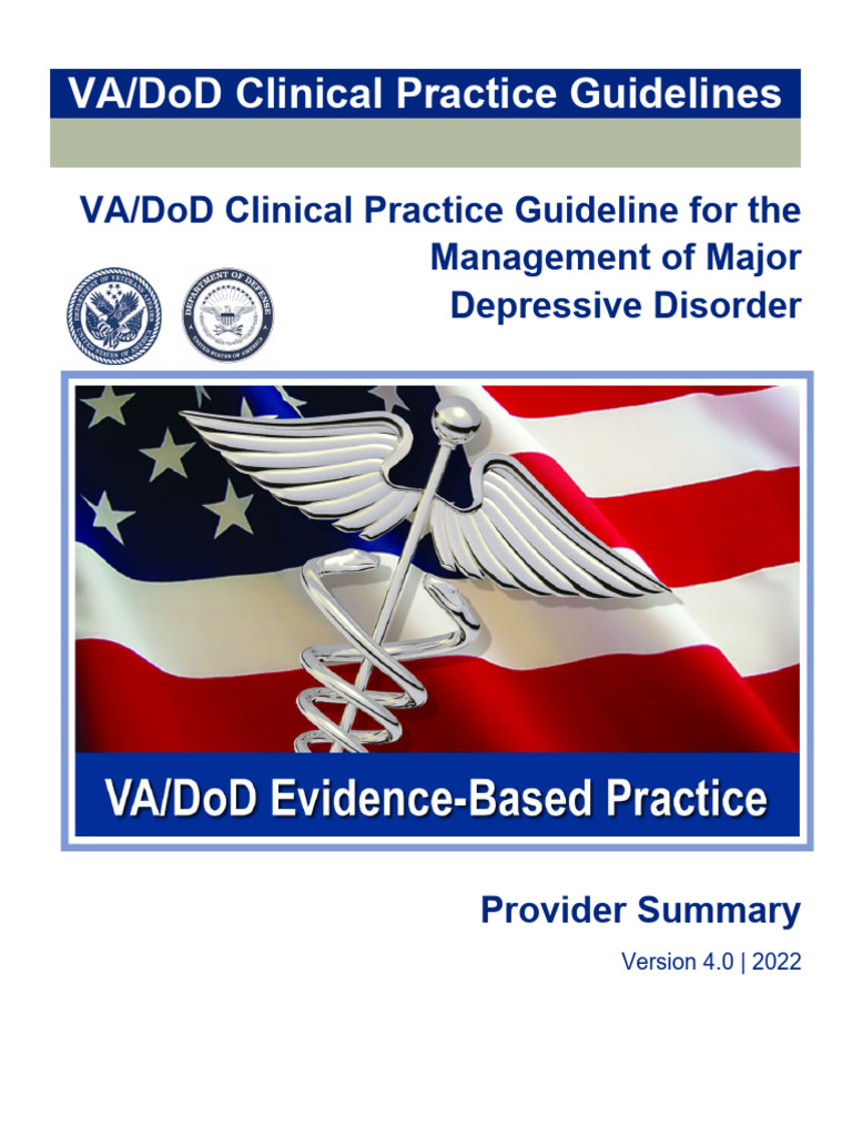 VA/DoD 2022 Guidelines for MDD Management | PDF | Major Depressive ...