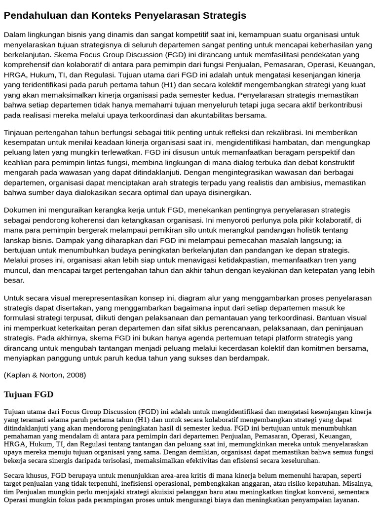 Penyelarasan Strategis Melalui FGD | PDF
