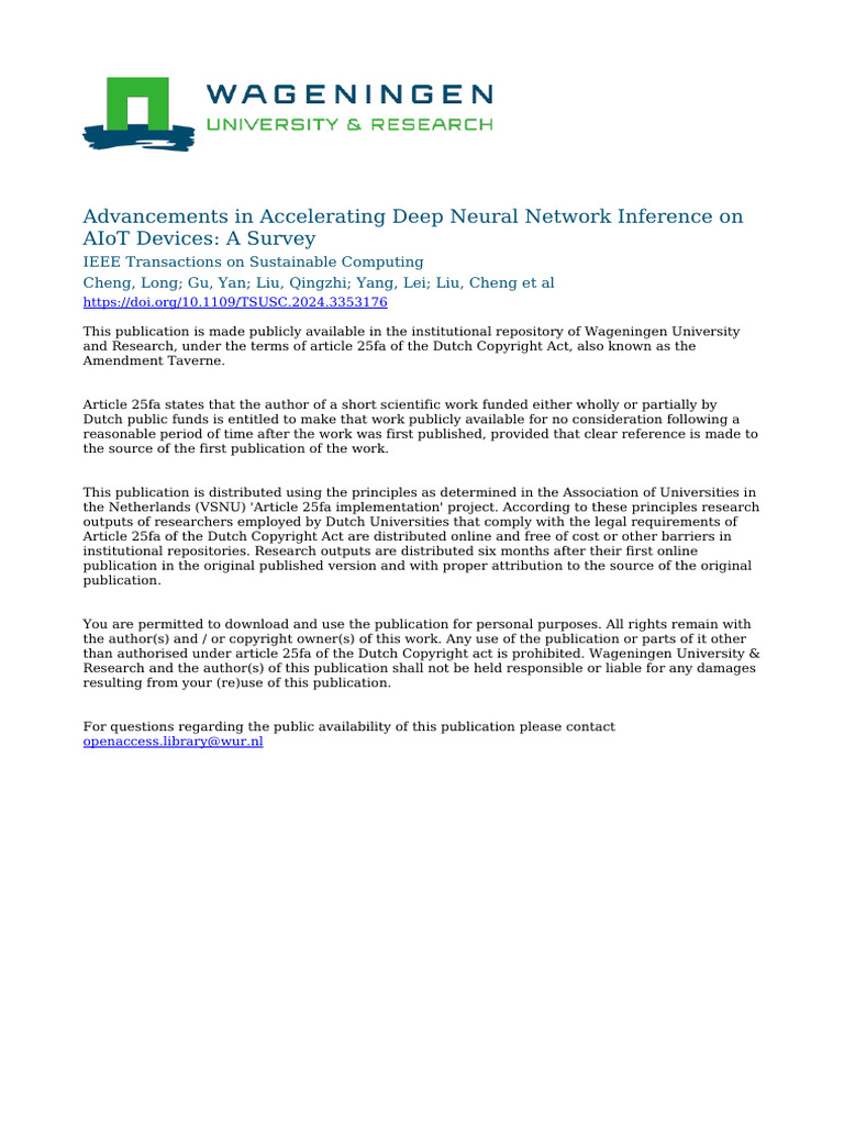 Accelerating DNN Inference on AIoT Devices | PDF | Deep Learning ...