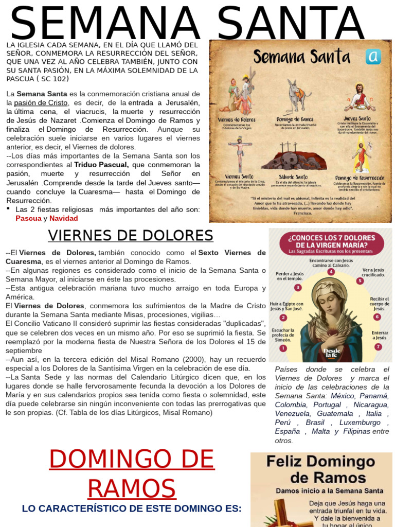 Semana Santa: Significado y Celebraciones | PDF | Pascua de ...