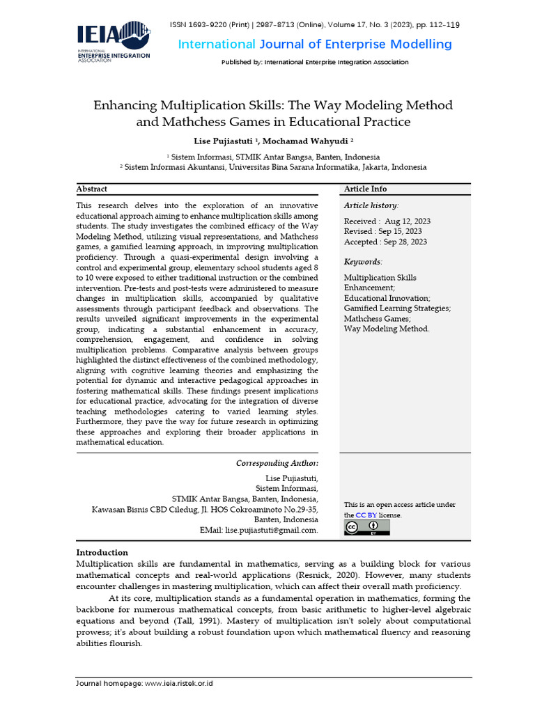 Enhance Multiplication Skills with Games | PDF | Learning | Methodology