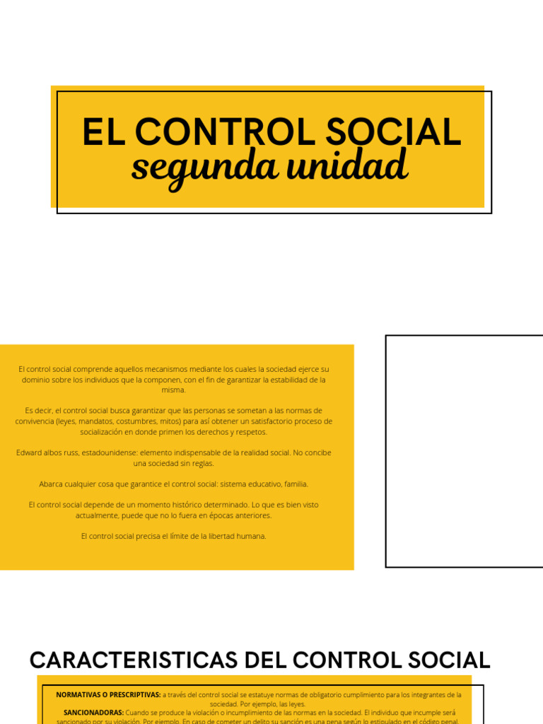 Mecanismos del Control Social en la Sociedad | PDF | Ciencias Políticas ...