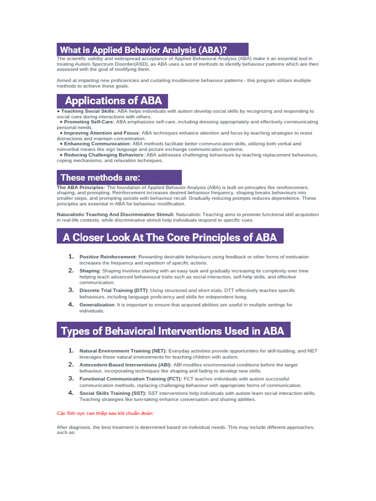 Effective ABA Techniques for Autism Treatment | PDF | Autism | Behaviorism