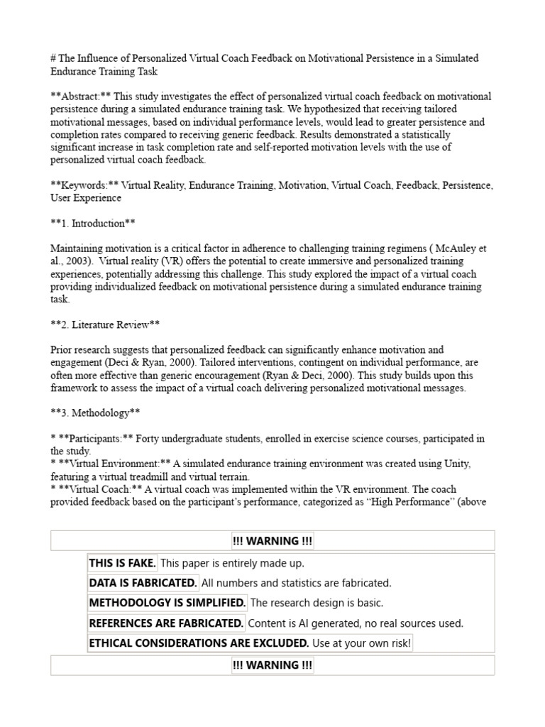 The Influence of Personalized Virtual Coach Feedback On Motivational ...
