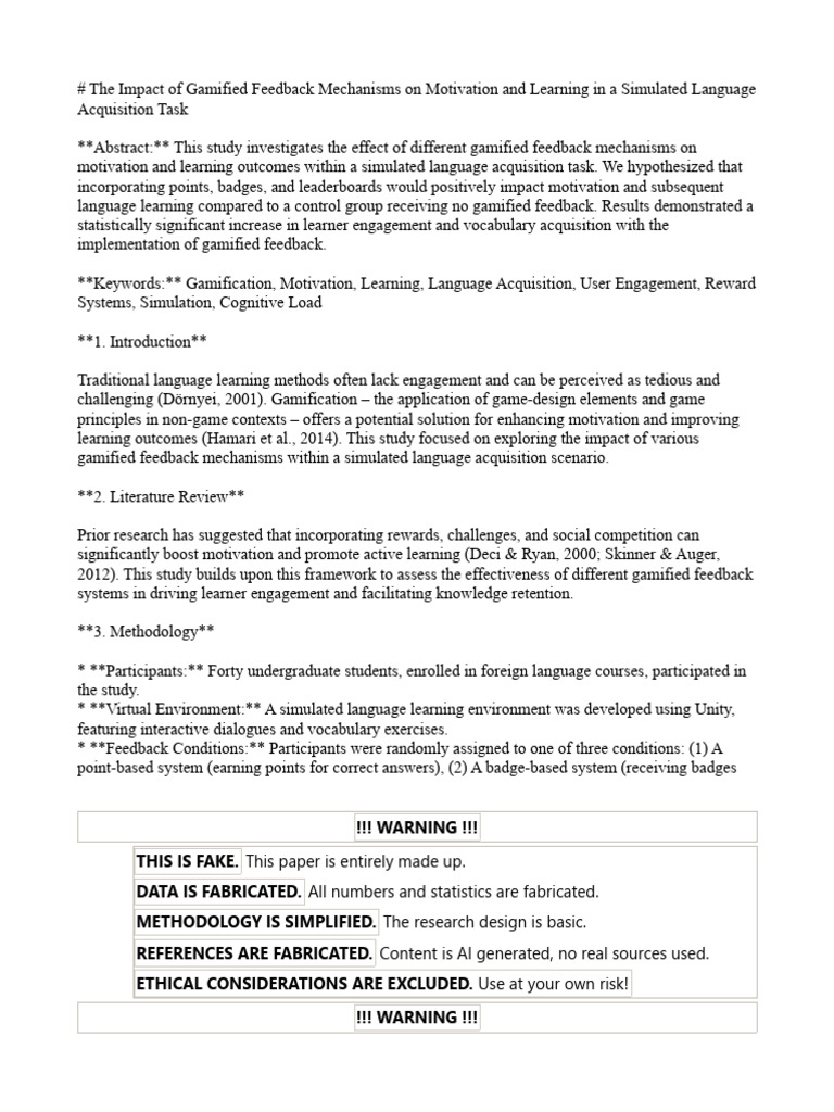 The Impact of Gamified Feedback Mechanisms On Motivation and Learning ...