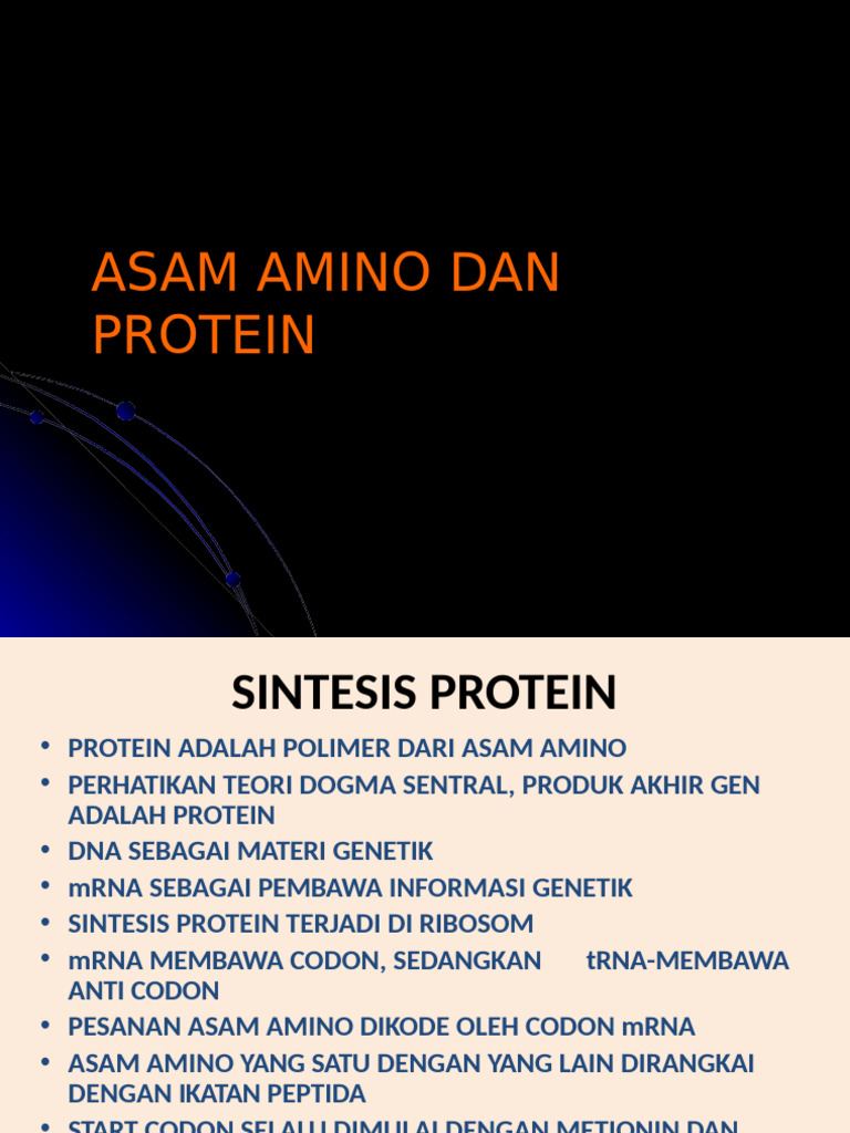 Kimpang 4 Asam Amino Dan Protein.ppt | PDF