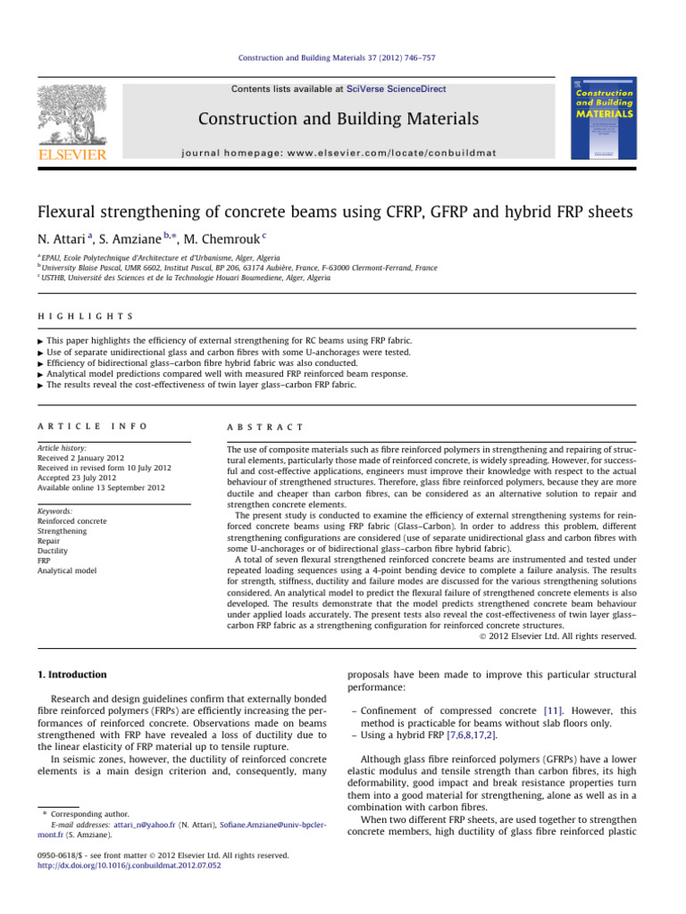 33. Flexural Strengthening of Concrete Beams Using Cfrp,Gfrp and Hybrid ...