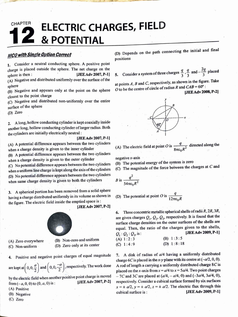 Electric Forces in Charged Spheres | PDF | Sphere | Electric Field
