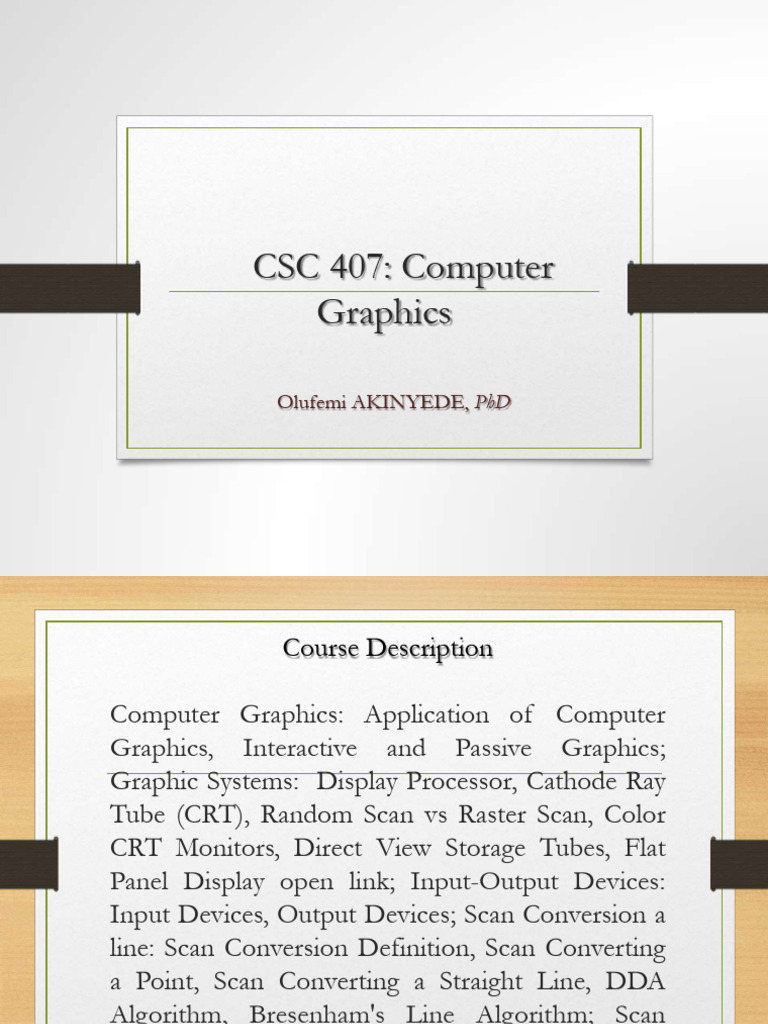 CSC407 - EKSU - Introduction To Computer Graphics | PDF | Pixel ...