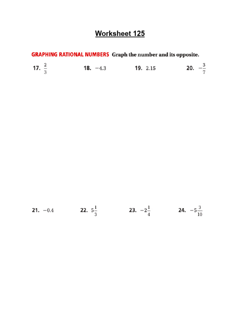 Worksheet 125 | PDF