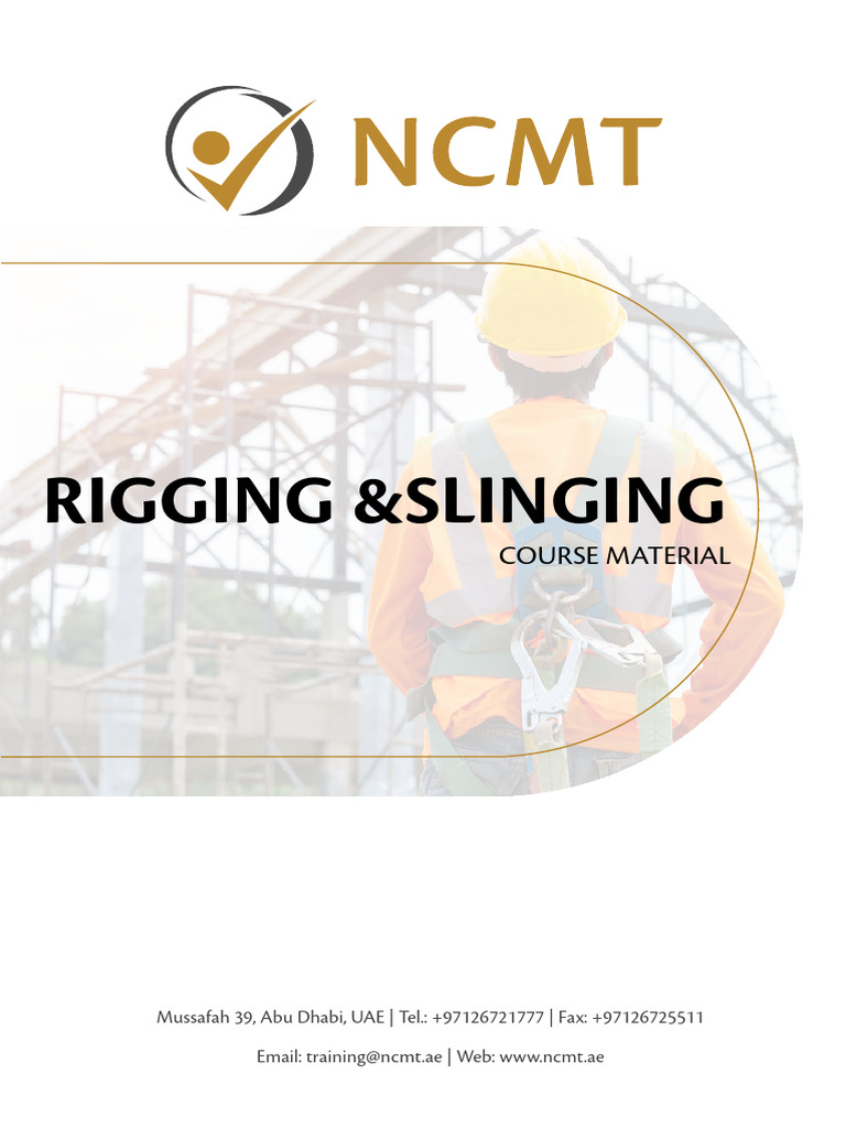 Basic Rigging & Slinging Training Guide | PDF | Crane (Machine) | Rope
