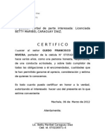 Certificado RICARDO