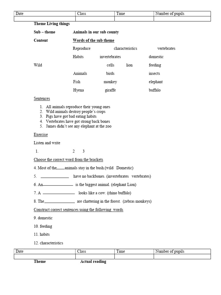 P3 Term 2 Reading Lesson Notes | PDF | Bees | Insects
