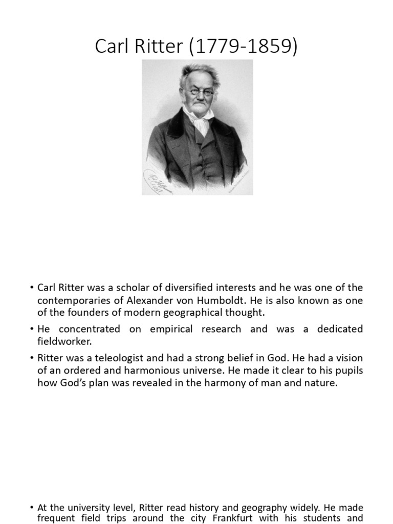 Carl Ritter: Father of Modern Geography | PDF | Geography | Nature
