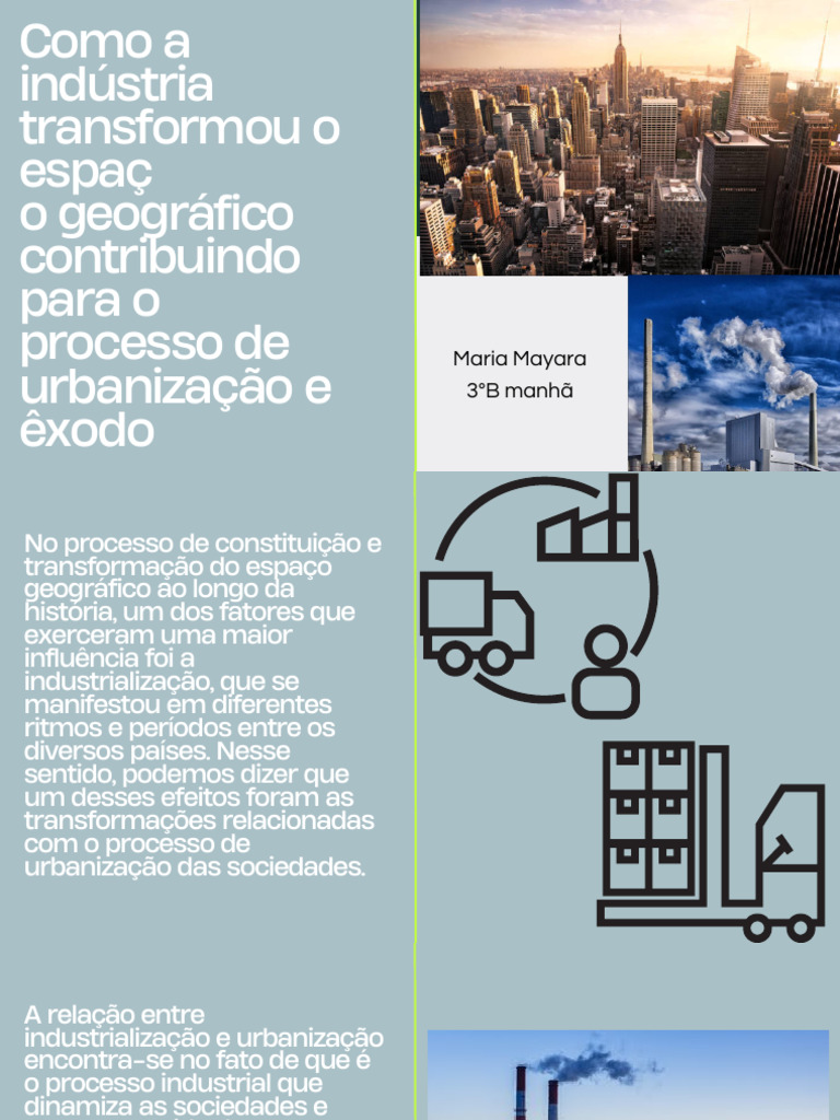 Industrialização e Urbanização: Impactos Geográficos | PDF ...