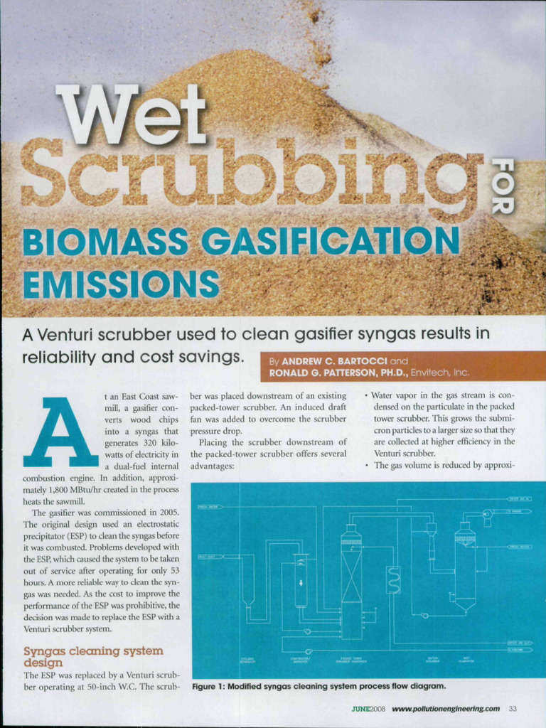 Venturi Scrubber Enhances Syngas Cleaning | PDF | Energy Technology ...