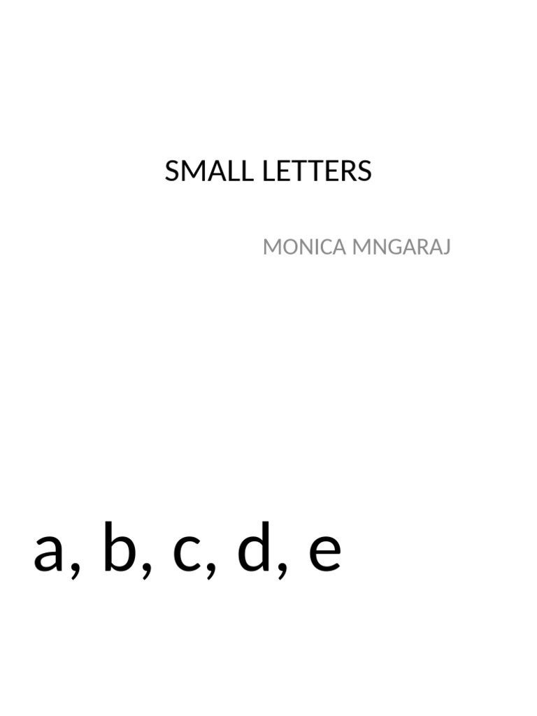 Small Letter | PDF