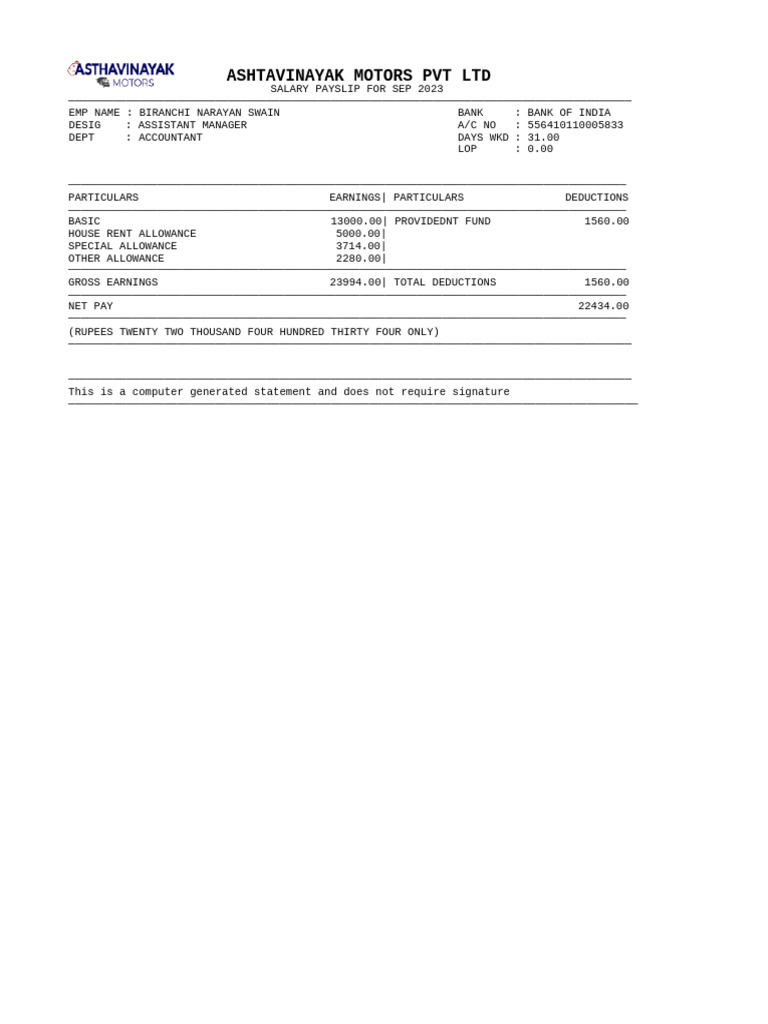 22,000 Net Pay | PDF