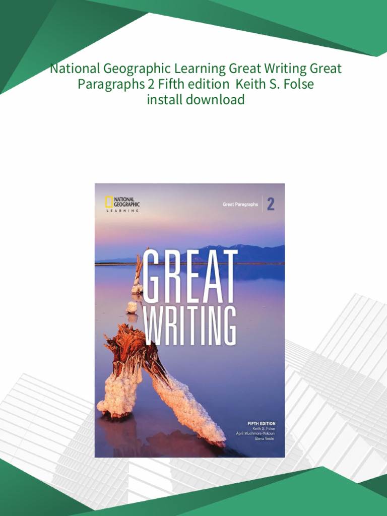 National Geographic Learning Great Writing Great Paragraphs 2 Fifth ...