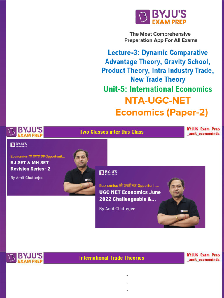 Dynamic Comparative Advantage Theory | PDF | Comparative Advantage ...