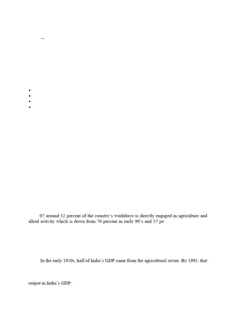Agriculture's Role in India's Economy | PDF | Agriculture | Green ...