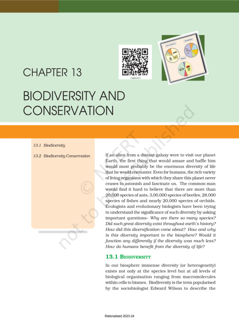 Pyq Marked Biodiversity and Its Conservation | PDF
