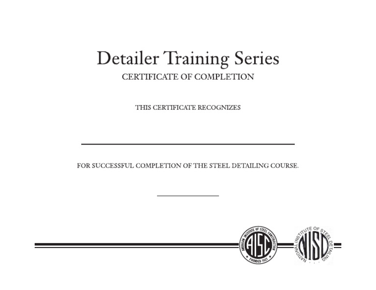 AISC DTS Certificate | PDF