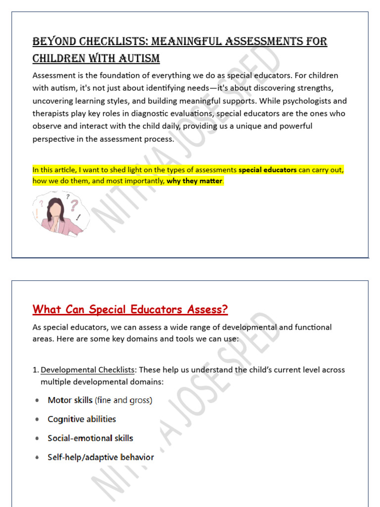 Assessing Children With Autism 1745017454 | PDF | Autism | Communication