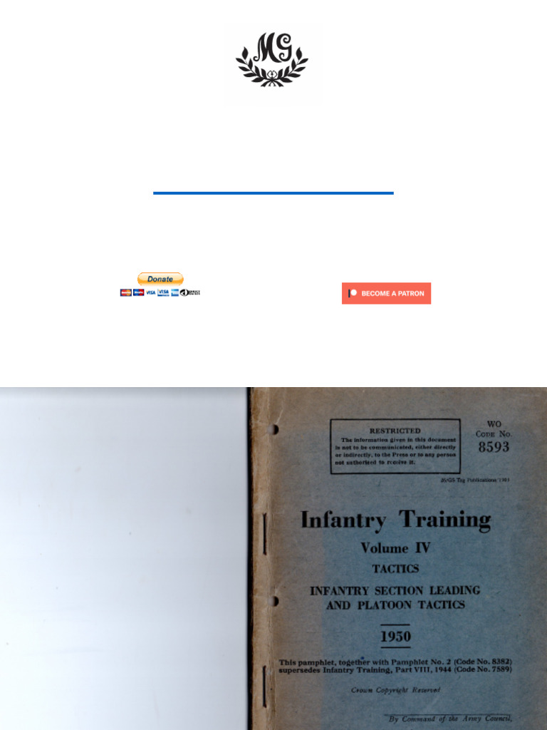 1950 UK InfTrgVolIVTacticsInfSecLeadandPlTactics | PDF