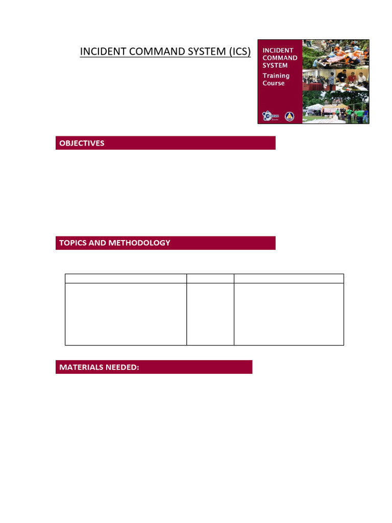ICS Organization and Staffing Overview | PDF | Incident Command System ...