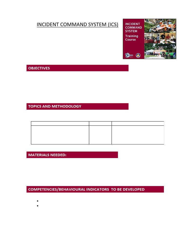 MODULE 7 As of 10 October 2016 | PDF | Incident Command System