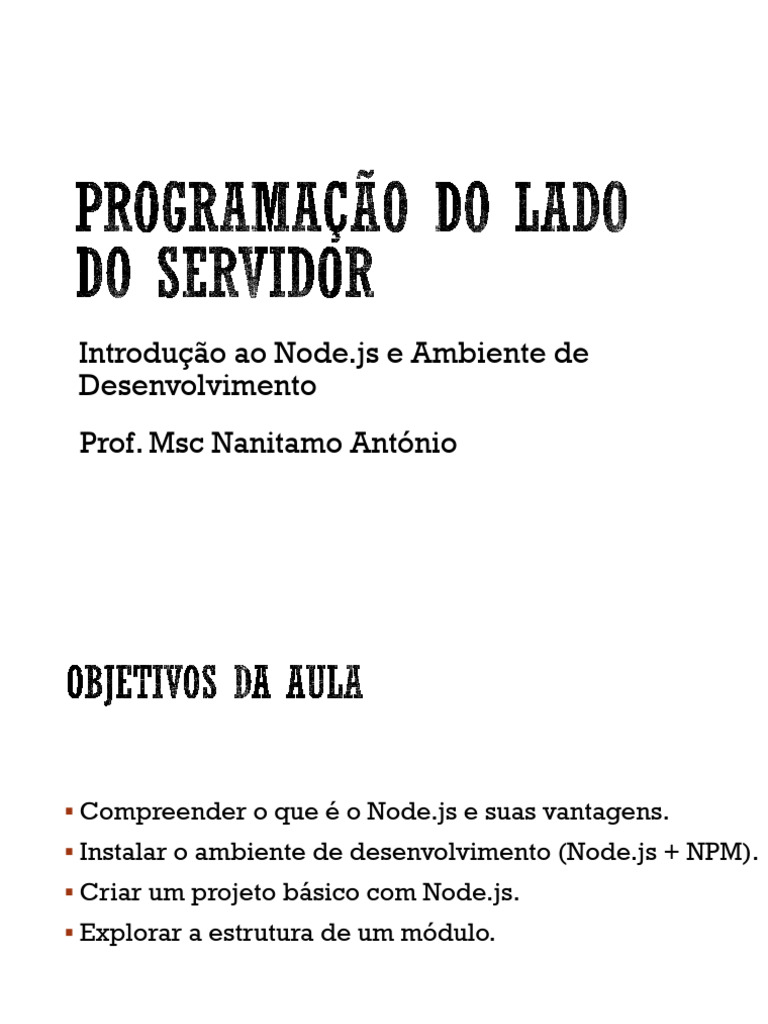 Introdução ao Node.js e Desenvolvimento | PDF