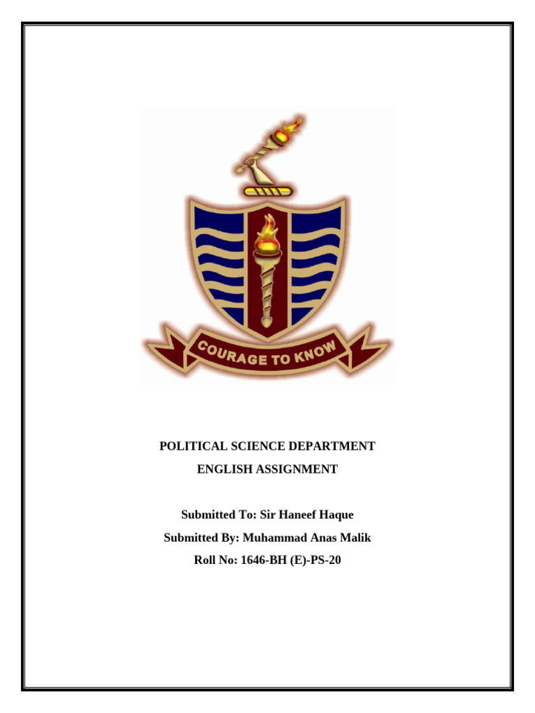 Anas Khanzada English Assignment | PDF | Russian Revolution | Bolsheviks
