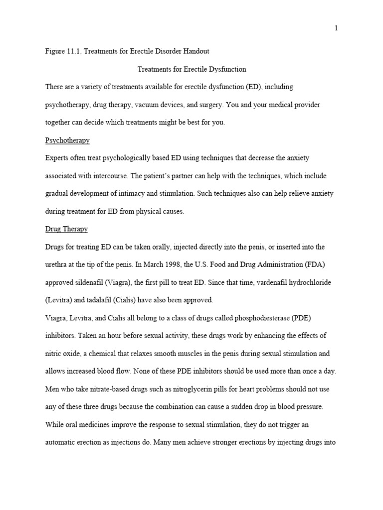 Regaining Confidence in ED Treatment | PDF