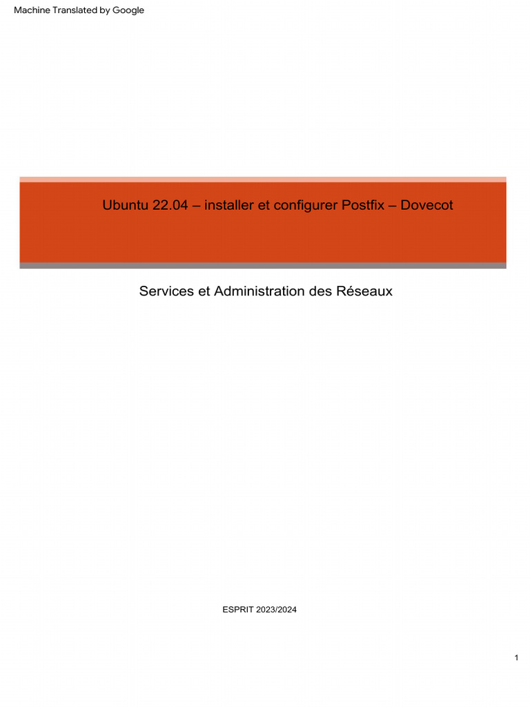 Installer Postfix et Dovecot sur Ubuntu | PDF | Serveur (Informatique ...