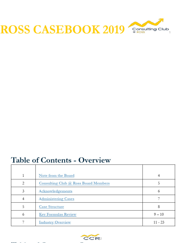 2019 Ross Consulting Casebook | PDF | Airlines | Car