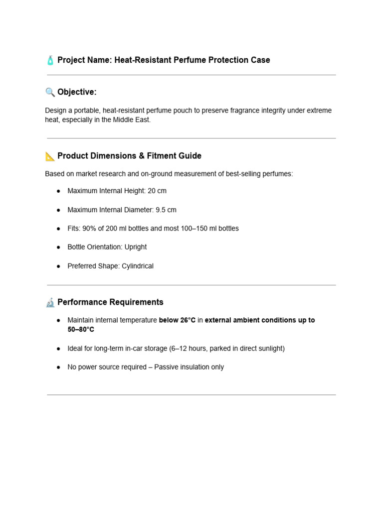 Product Design Specification Document - 25.05.2025 | PDF | Thermal ...