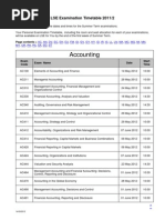 Exam Timetable