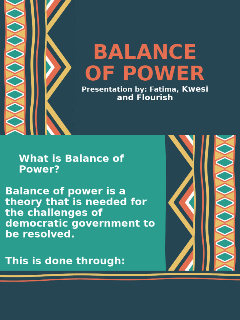 Understanding Balance of Power in Governance | PDF | Separation Of ...