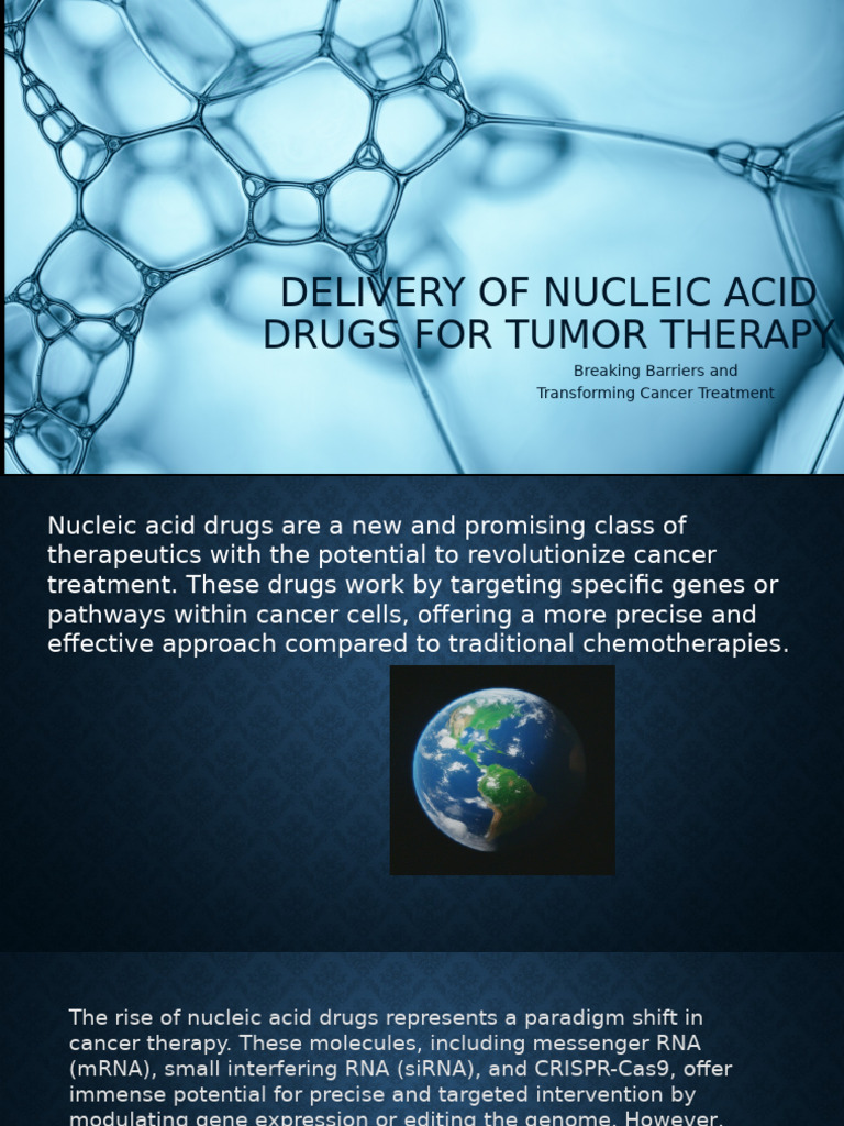 Delivery of Nucleic Acid Drugs For Tumor Therapy | PDF | Small ...